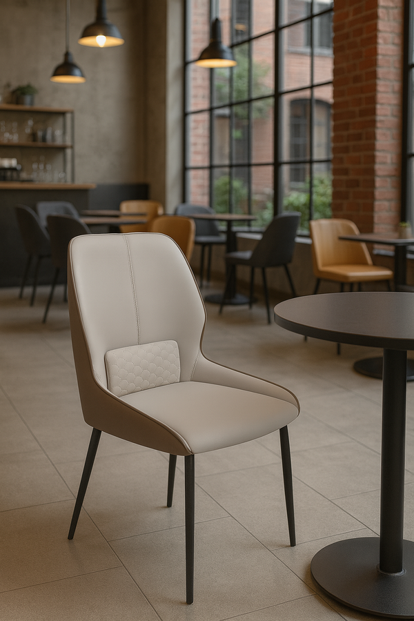 Cream Upholstered Dining Chairs (Set of 2)