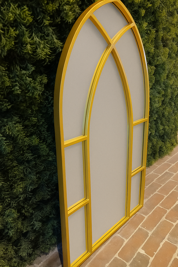 Cathedral Gold Wall Mirror - Metal Frame