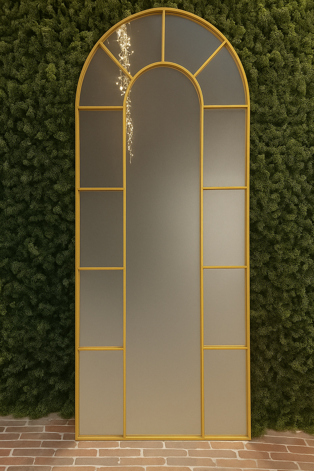 Arched Mirror with Gold Frame