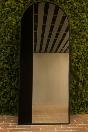 Tall Arched Full-Length Mirror Gold Metal Frame - Karrari