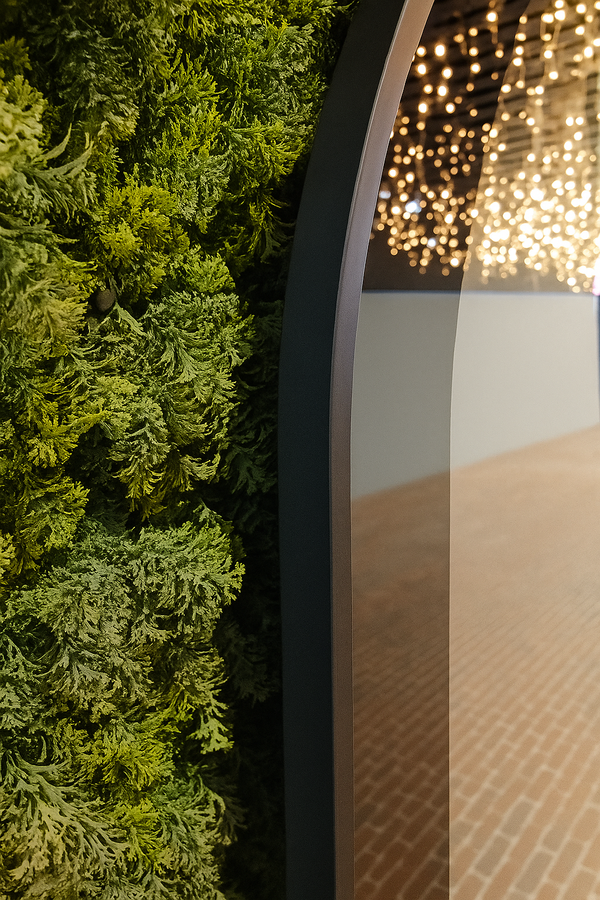 Tall Arched Full-Length Mirror Gold Metal Frame - Karrari