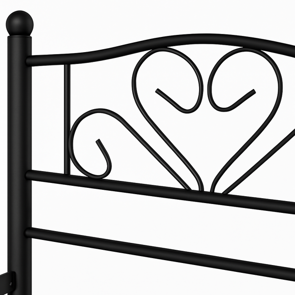 Black Metal Single Bed Frame (93×198cm)
