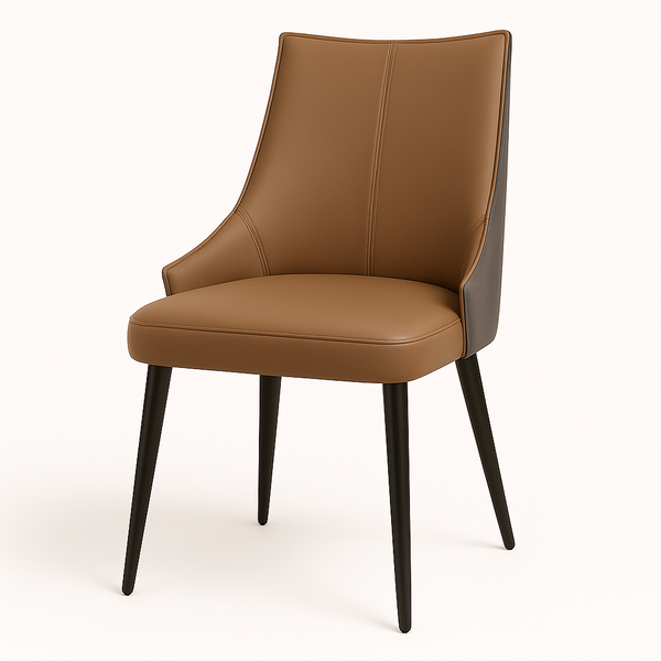 Two-Tone Faux Leather Dining Chairs (Set of 2)