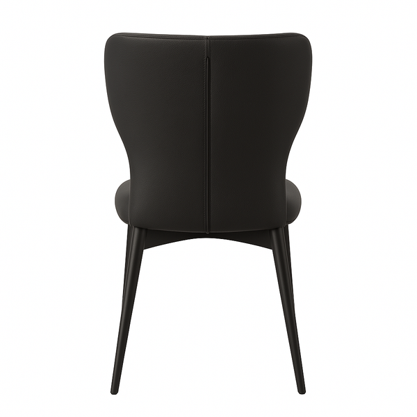 Black Faux Leather Dining Chairs (Set of 2)