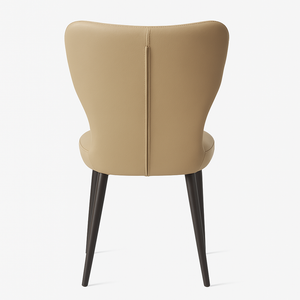 Beige Faux Leather Dining Chairs (Set of 2)