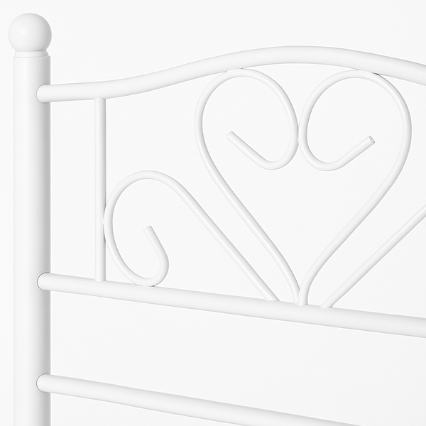 White Metal Single Bed Frame - Karrari