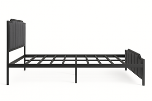 Upholstered Single Bed Frame with Padded Headboard & Footboard - Karrari