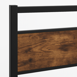 Industrial Metal & Wood Bed Frame - Karrari