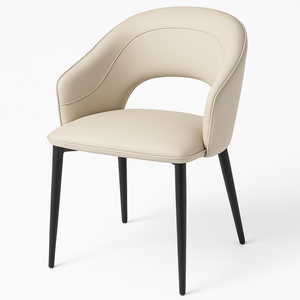 Creamy Curved-Back Dining Chairs (Set of 2)