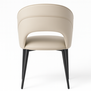 Creamy Curved-Back Dining Chairs (Set of 2)