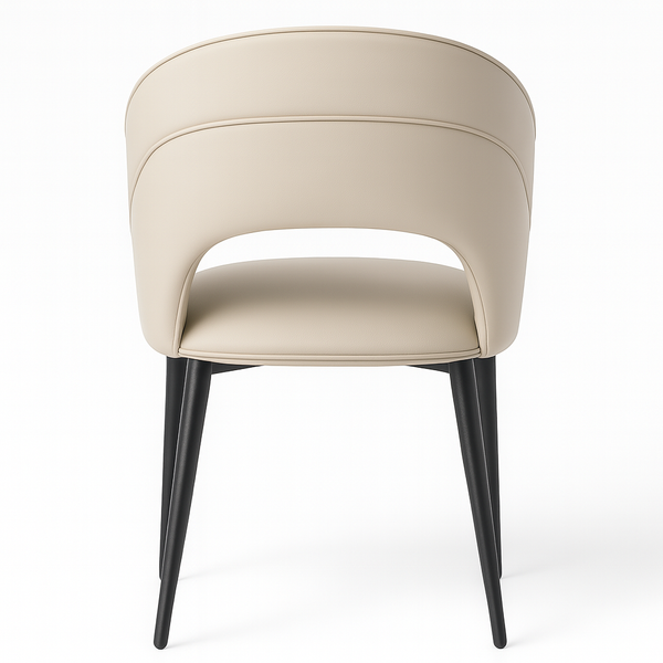Creamy Curved-Back Dining Chairs (Set of 2)
