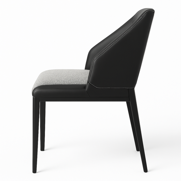 Black & Gray Upholstered Dining Chairs (Set of 2)