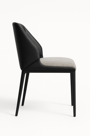 Black & Gray Upholstered Dining Chairs (Set of 2)