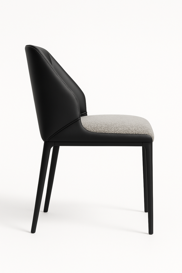 Black & Gray Upholstered Dining Chairs (Set of 2)
