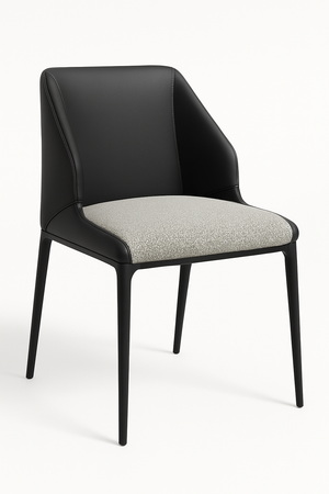 Black & Gray Upholstered Dining Chairs (Set of 2)