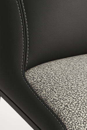 Black & Gray Upholstered Dining Chairs (Set of 2)