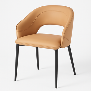 Tan Curved-Back Dining Chairs (Set of 2)