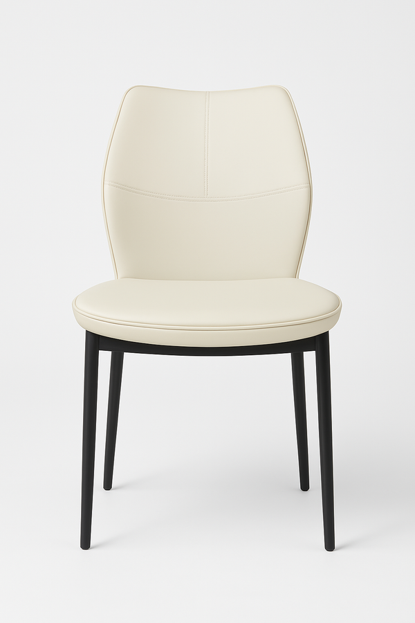 Creamy White Upholstered Dining Chairs (Set of 2)