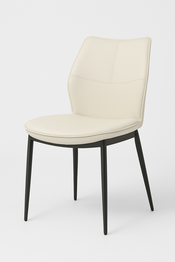 Creamy White Upholstered Dining Chairs (Set of 2)