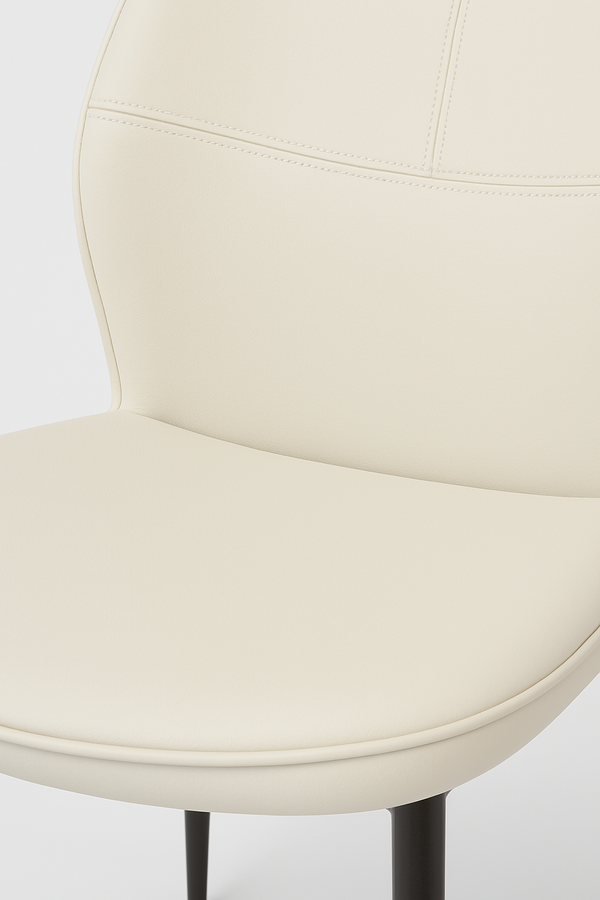 Creamy White Upholstered Dining Chairs (Set of 2)