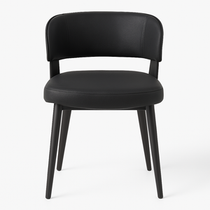 Black Faux Leather Dining Chairs (Set of 2)