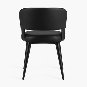 Black Faux Leather Dining Chairs (Set of 2)
