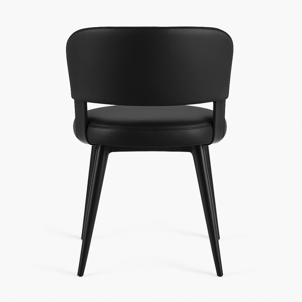 Black Faux Leather Dining Chairs (Set of 2)