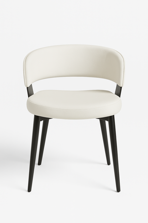 Creamy White Faux Leather Dining Chairs (Set of 2)