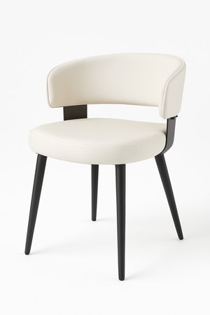Creamy White Faux Leather Dining Chairs (Set of 2)