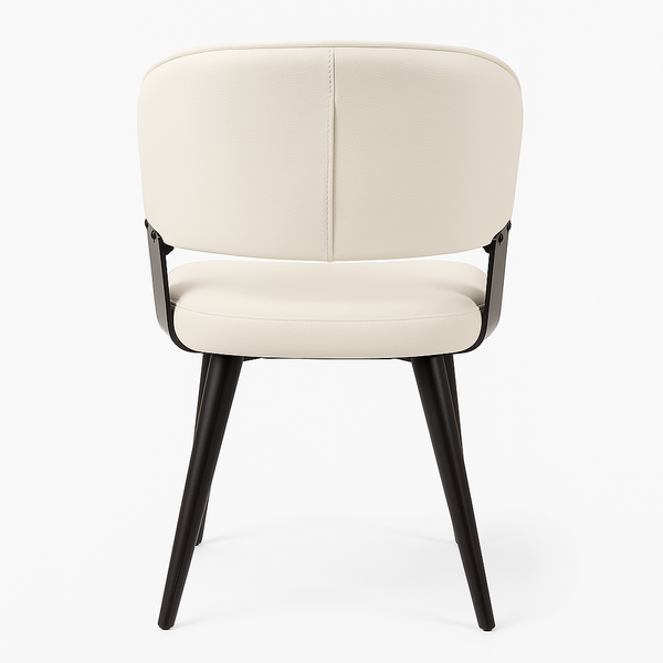 Creamy White Faux Leather Dining Chairs (Set of 2)