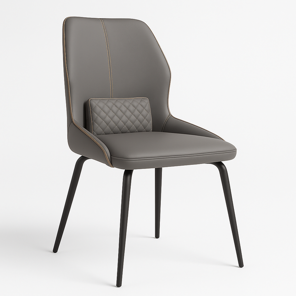Grey Upholstered Dining Chairs (Set of 2)