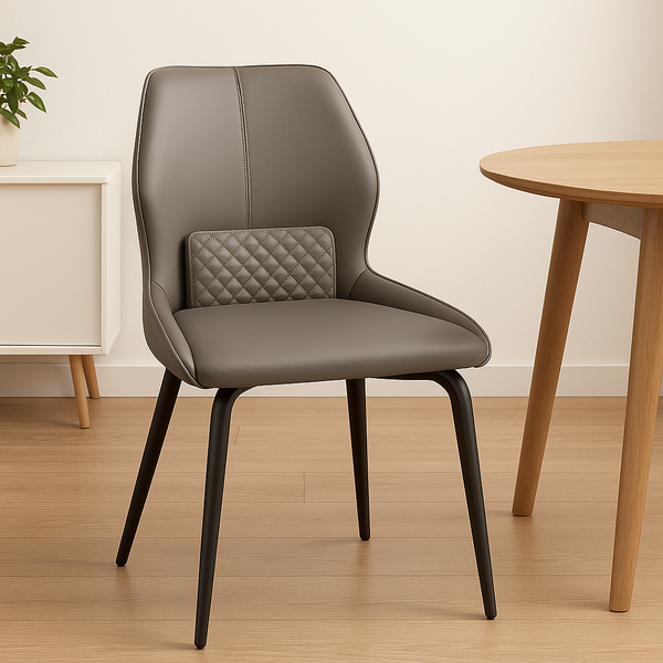 Grey Upholstered Dining Chairs (Set of 2)