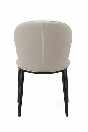 Cream Modern Dining Chairs - Quilted Backrest (Set of 2)