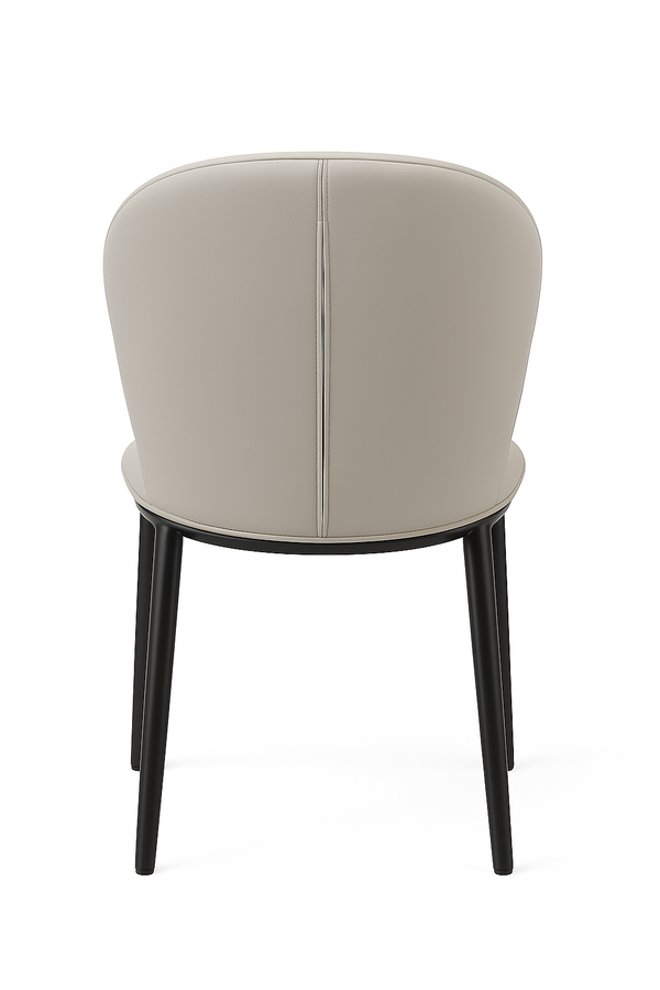 Cream Modern Dining Chairs - Quilted Backrest (Set of 2)