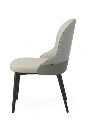 Light Blue & Grey Dining Chairs – Faux Leather (Set of 2)
