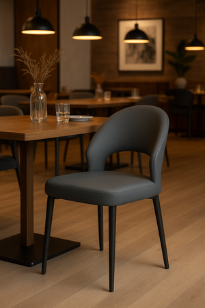Grey Faux Leather Dining Chairs (Set of 2)