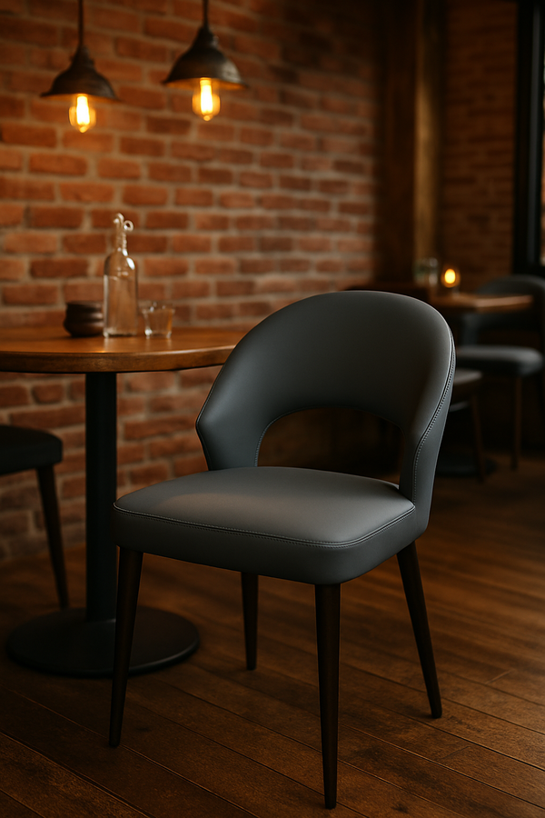 Grey Faux Leather Dining Chairs (Set of 2)