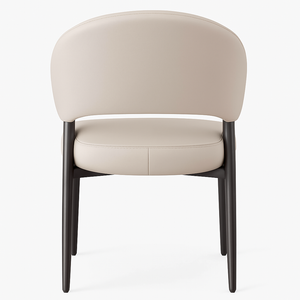 Cream Faux Leather Dining Chairs (Set of 2)