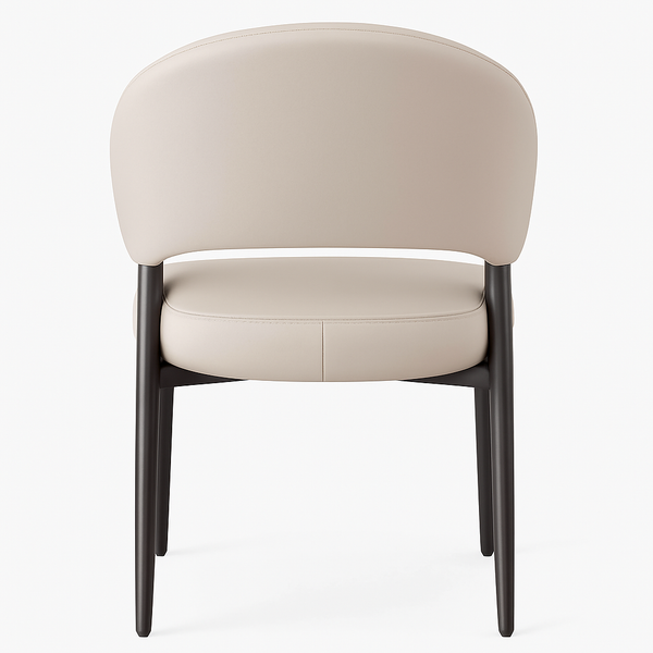 Cream Faux Leather Dining Chairs (Set of 2)