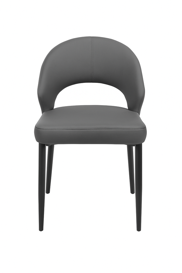 Grey Faux Leather Dining Chairs (Set of 2)