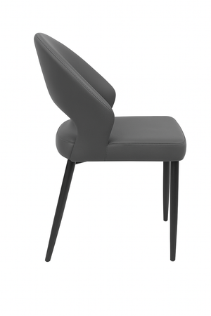 Grey Faux Leather Dining Chairs (Set of 2)