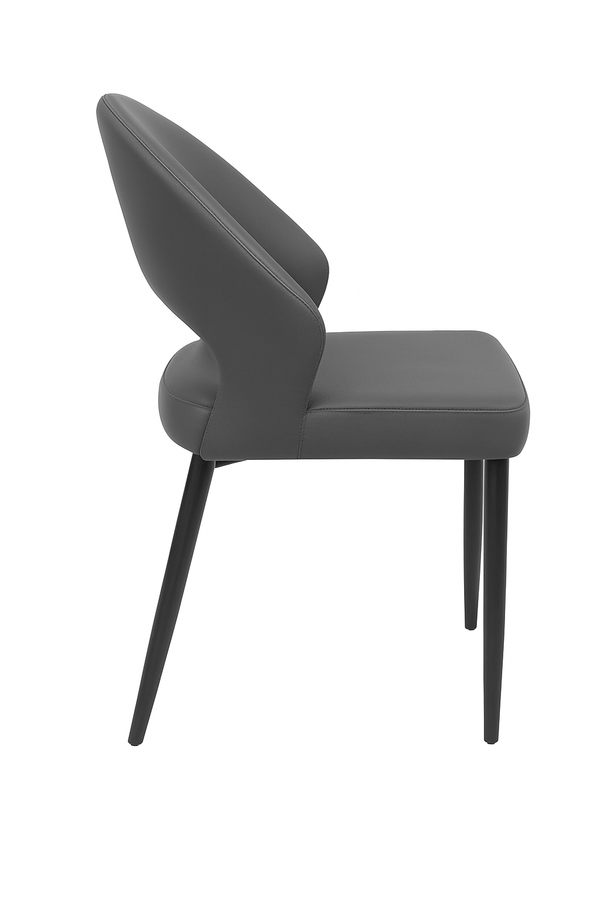 Grey Faux Leather Dining Chairs (Set of 2)