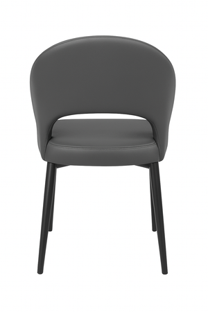 Grey Faux Leather Dining Chairs (Set of 2)