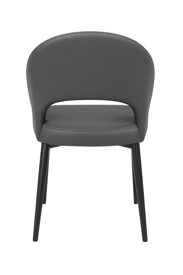 Grey Faux Leather Dining Chairs (Set of 2)