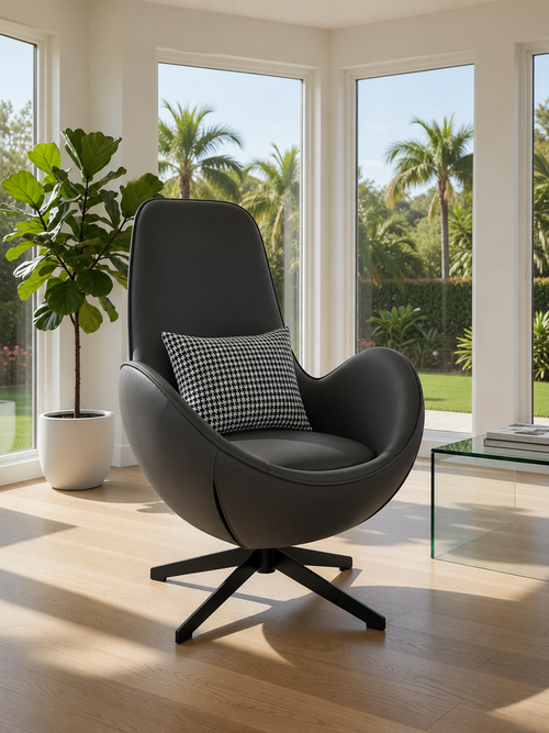 Modern Luxury Swivel Lounge Chair with Cushion