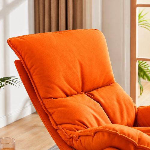 Rocking Armchair with Industrial Iron Frame
