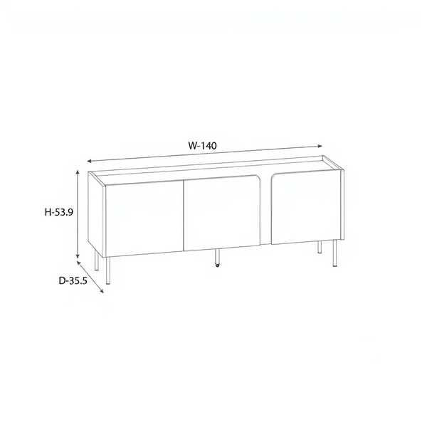 NORM TV RACK SEPET-SANDSTONE - Karrari