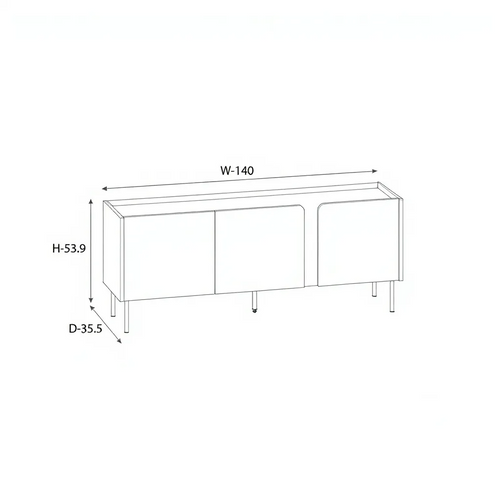 NORM TV RACK TRAVERTINE-DEEP OUD - Karrari