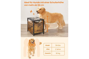 Raised Dog Feeding Station with 2 Bowls & Drawer - Karrari