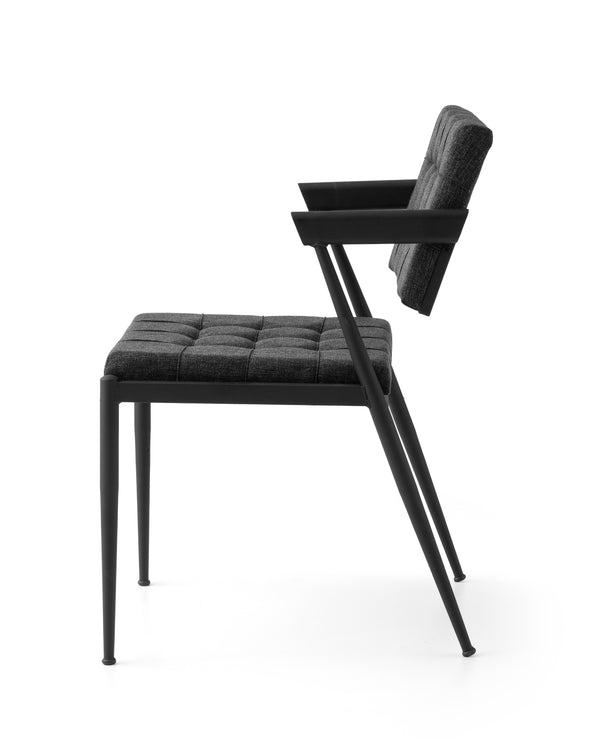Upholstered Armchair with Metal Frame
